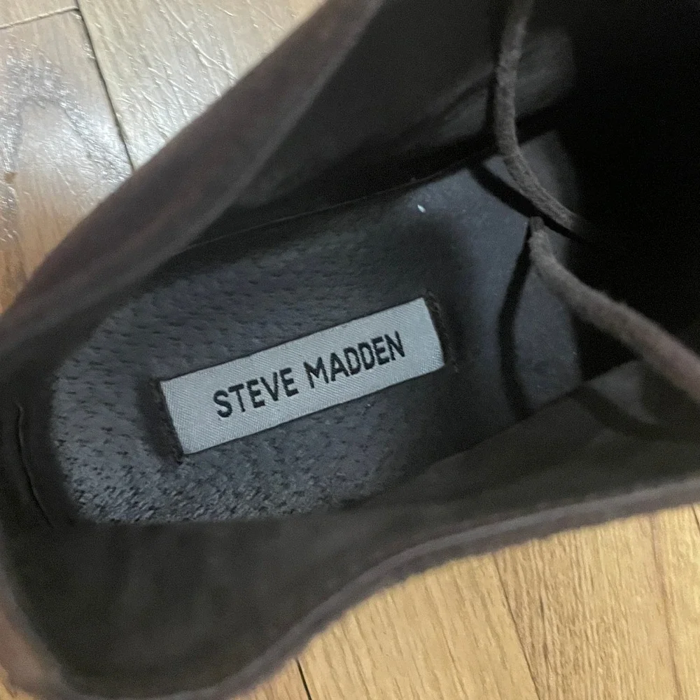 Steve Madden Garisonn Men's 12M Dark Brown Leather Suede‎ Lace Up Chukka Boots